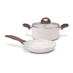 JOGO DE PANELAS LINHA CERAMIC LIFE 5 PEÇAS BRINOX - VANILLA