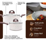 JOGO DE PANELAS LINHA CERAMIC LIFE 5 PEÇAS BRINOX - VANILLA