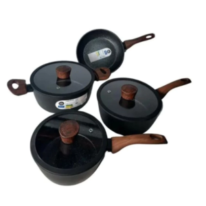 JOGO DE PANELAS LINHA CERAMIC SIRIUS 4 PEÇAS BRINOX - PRETO FOSCO